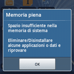 Spazio di archiviazione disponibile insufficiente (Samsung) – COME RISOLVERE