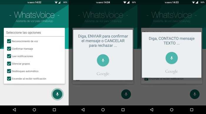 WhatsVoice v1.1.2 – L’app che legge i messaggi di Whatsapp e risponde se detti il testo