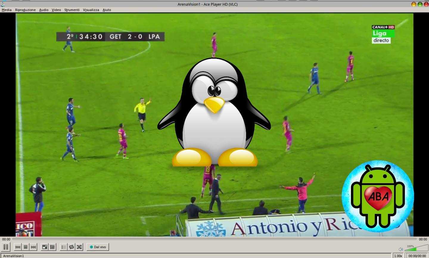Acestream su Linux perfettamente funzionante