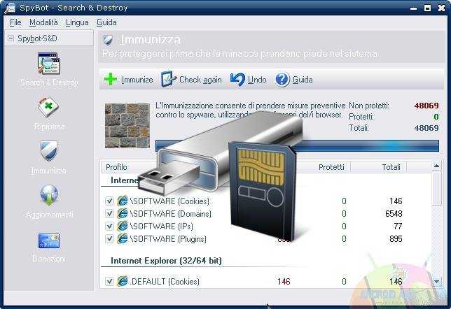 Ripulisci Windows da malware e spyware con Spybot – Search & Destroy Portable v2.4