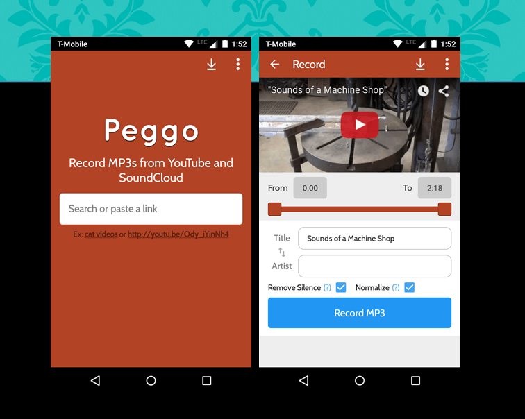 Peggo – YouTube to MP3 Converter 2.0.6 (APK)