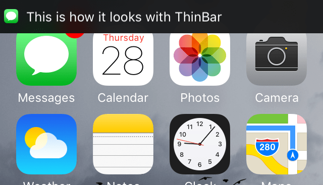 ThinBar: notifiche in stile android sul tuo iPhone