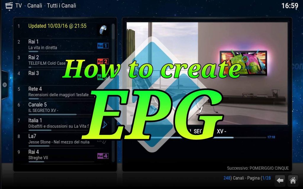 come creare epg