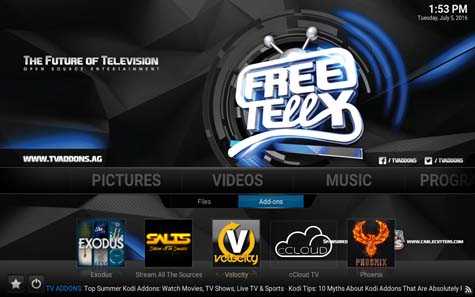 FreeTelly: Ecco la nuova versione di Kodi creata da TvAddons [Windows]
