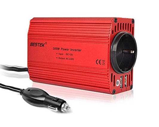 BESTEK 300W, Adattatore per Auto con 2 Prese di Corrente Alternata (AMAZON)