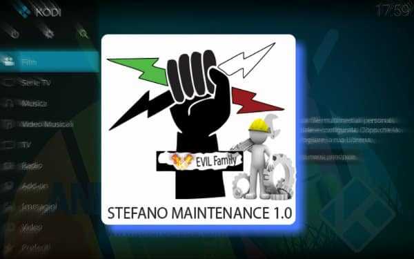 Ste Maintencance Kodi Add-On: Indigo in italiano