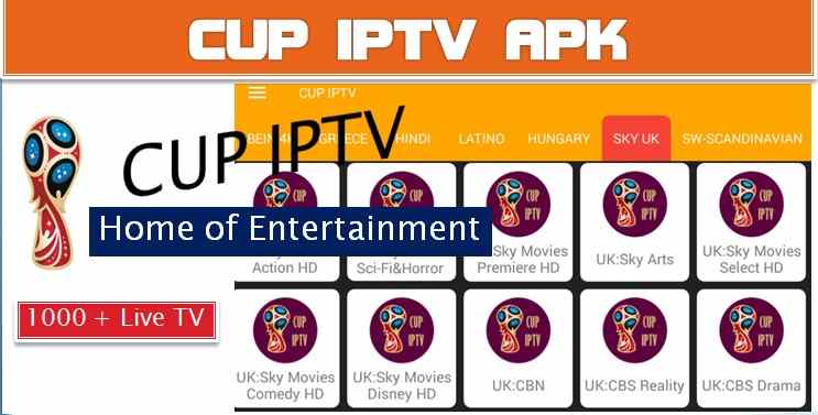 CUP IPTV: TV in diretta da oltre 50 nazioni (APK)