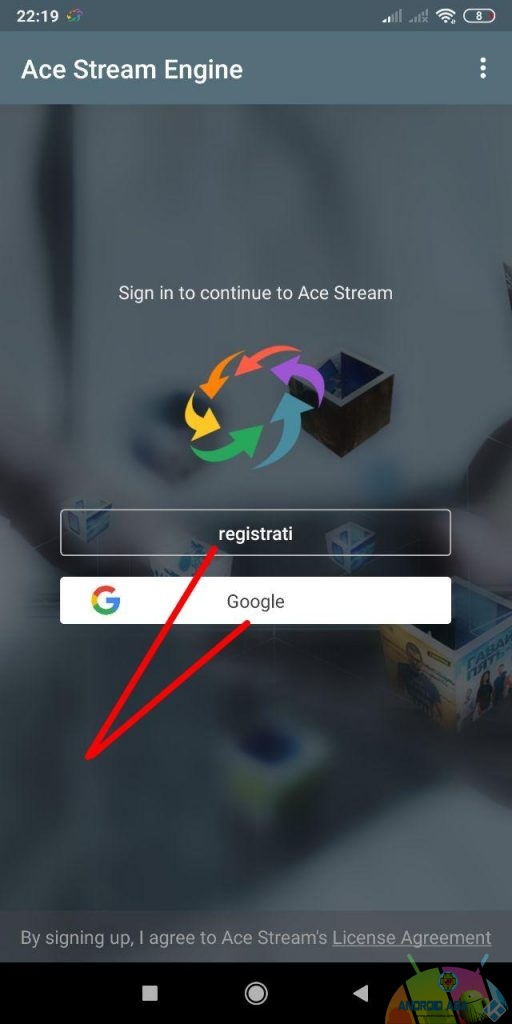 Acestream login