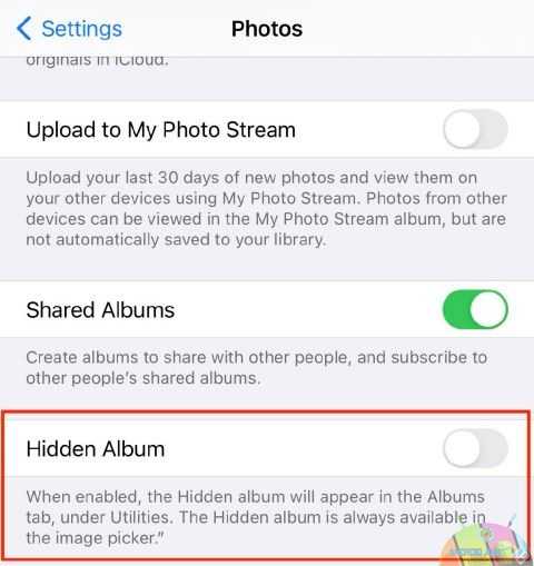 ios 14 album nascosto
