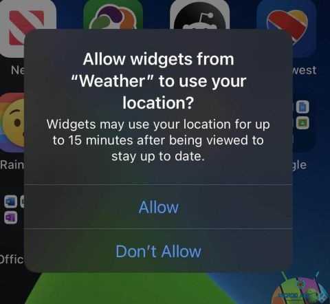 ios 14 widget location